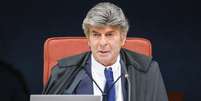 Ministro Luiz Fux no julgamento da trama golpista no STF nesta quarta-feira, 10  Foto: Gustavo Moreno/STF