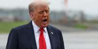 O presidente dos Estados Unidos, Donald Trump. No Aeroporto La Guardia em Nova York, em 7 de setembro de 2025.  Foto: REUTERS - Evelyn Hockstein / RFI