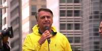 O ex  Foto: presidente Jair Bolsonaro (PL) discursa durante ato pela anistia na avenida Paulista, em São Paulo -  Reprodução/YouTube Silas Malafaia Oficial / Perfil Brasil