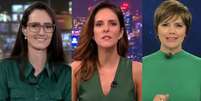 Raquel Novaes (ex-GloboNews), Monalisa Perrone (ex-CNN Brasil) e Ana Paula Couto (ex-TV Cultura): vida discreta após deixar o mundo da televisão  Foto: Reproduções/TV