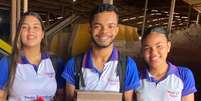 Shaiana Lima, Yan Kayk e Raquel Cruz são os estudantes à frente do projeto criado em escola estadual no interior de Sergipe  Foto: Arquivo Pessoal