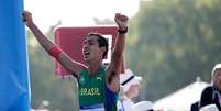Caio Bonfim, na marcha atlética nos Jogos Olímpicos de Paris  Foto: Esporte News Mundo