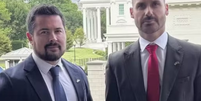 Eduardo Bolsonaro e Paulo Figueiredo  Foto: Reprodução/X