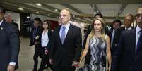 Alexandre de Moraes e a esposa, Viviane Barci, em um registro de 2017, quando foi sabatinado para ser ministro do STF Foto: FRANCISCO CARLOS FERREIRA/Estadão Conteúdo