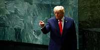 Presidente americano fez várias críticas à ONU e convidou países a se juntarem aos EUA no enfrentamento de questões migratórias  Foto: Chip Somodevilla/Getty Images / BBC News Brasil