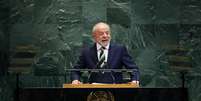 Lula abriu a Assembleia Geral da ONU com crítica à guerra em Gaza, às tarifas de Trump e ao enfraquecimento das Nações Unidas  Foto: REUTERS/Mike Segar / BBC News Brasil