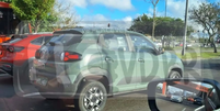 Novo Renault Kwid elétrico flagrado em testes no Brasil  Foto: Placa Verde/Reprodução