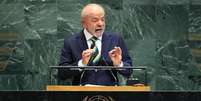 Lula durante discurso na ONU  Foto: Michael M. Santiago / Getty Images