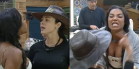 ‘Quem tem passagem na polícia aqui é você': em 'A Fazenda 17', Rayane Figliuzzi leva invertida de Carol Lekker e assessoria da peoa vai à Justiça.  Foto: Reprodução, Record TV / Purepeople