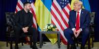 Drástica e repentina mudança na retórica de Trump se deu após ele ter se reunido com o presidente ucraniano, Volodimir Zelenski, em Nova York  Foto: DW / Deutsche Welle