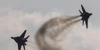 Caças da Rússia fazem demonstração perto de Moscou, em foto de arquivo  Foto: ANSA / Ansa - Brasil