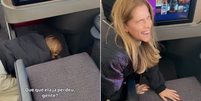 Ingrid Guimar&atilde;es busca fones de ouvido durante voo  Foto: Reprodu&ccedil;&atilde;o/TikTok @essemenino