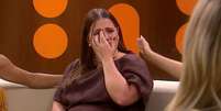 Tati Machado se emocionou ao falar sobre sonho da maternidade  Foto: Reprodução/canalgnt/X