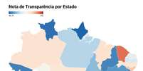 Ranking da transparência de Estados  Foto: Reprodução / Estadão / Estadão