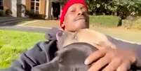 Tyrese Gibson e seus cães da raça cane corso   Foto: Reprodução