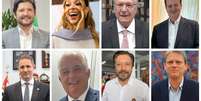 Da esquerda para direita: André do Prado, Erika Hilton, Geraldo Alckmin, Gilberto Kassab, Guilherme Derrite, Márcio França, Ricardo Nunes e Tarcísio de Freitas  Foto: Reprodução/Instagram