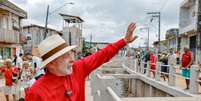Lula durante visita às obras de macrodrenagem e urbanização do Canal da União, em Belém  Foto: Ricardo Stuckert/PR