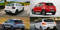 Volkswagen Polo, Fiat Argo, Hyundai HB20 e Chevrolet Onix: hatches dominantes  Foto: Divulgação / Guia do Carro