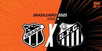 Foto: Jogada10 - Legenda: Ceará e Santos se enfrentam neste domingo, pelo Brasileirão / Jogada10