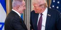 Trump e Netanyahu se encontraram na Casa Branca esta semana e revelaram o plano de paz dos EUA  Foto: EPA / BBC News Brasil