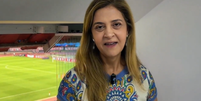 Leila Pereira em vídeo publicado após vitória do Palmeiras  Foto: Reprodução/X