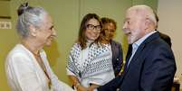Presidente Lula e a primeira-dama Janja durante o show da cantora Maria Bethânia em São Paulo Foto: Ricardo Stuckert/PR