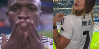 Vini Jr. usou suas redes sociais e esclareceu que gol não foi dedicado para Virginia  Foto: Reprodução/X/Instagram