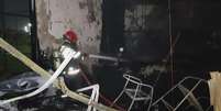 Incêndio aconteceu em espaço de festas do condomínio  Foto: Divulgação/CBMMT