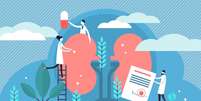 Cuidar da saúde dos rins no dia a dia é fundamental para evitar o câncer renal  Foto: VectorMine | Shutterstock / Portal EdiCase