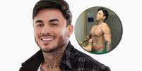 Wallas Arrais recorreu a uma cirurgia para eliminar o excesso de tecido mamário e remodelar o abdômen   Foto: Reproduções/@wallasarrais
