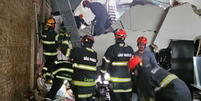 Teto de restaurante desabou na Bela Vista, em São Paulo  Foto: Divulgação/Corpo de Bombeiros