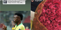 Vini Jr. posta música romântica e Virginia ganha rosas em seguida  Foto: Reprodução/Instagram