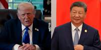 Os presidentes dos EUA, Donald Trump, e da China, Xi Jinping 
  Foto: 