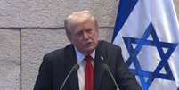 Discurso de Trump após fim da guerra tem tumulto em Israel  Foto: Reprodução