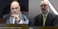 Moraes reage após advogado dizer que ministro é palmeirense em julgamento  Foto: Reprodução/TV Justiça 