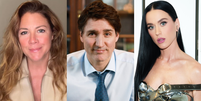 Sophie Gr&eacute;goire Trudeau, Junstin Trudeau e Katy Perry  Foto: Reprodu&ccedil;&atilde;o/Instagram