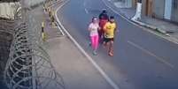 Vítima corria com uma mulher quando foi atingido pela motocicleta  Foto: Reprodução/X/@sonhei_falei