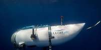 Imagem de arquivo do submers&iacute;vel Titan, que implodiu durante miss&atilde;o ao Titanic  Foto: ANSA / Ansa - Brasil
