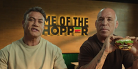 Pop&oacute; e Wanderlei Silva em propaganda do Burger King  Foto: Reprodu&ccedil;&atilde;o/Burger King