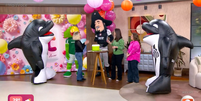 Mascotes 'invadem' o Mais Você, da Globo  Foto: Reprodução/Globo