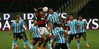 Flamengo foi eliminado pelo Racing em 2020  Foto: Bruna Prado/Getty Images