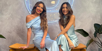 Patrícia e Paloma Poeta trabalham em emissoras concorrentes e participaram de gravação de mensagem de fim de ano da Globo  Foto: Reprodução/Instagram @patriciapoeta