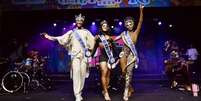 John Sorriso (muso), Viviane Carvalho (musa) e Wend (pessoa não-binária) compõem a Corte Real do Carnaval Carioca 2026.  Foto: Alexandre Macieira