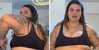 Thais Carla, dançarina, faz tour pelo corpo após bariátrica  Foto: Reprodução | YouTube