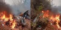 Avião explodiu após queda no Quênia   Foto: Reprodução/onjolo_kenya/X