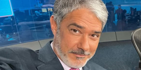 William Bonner em selfie para as redes sociais  Foto: Reprodução/Instagram