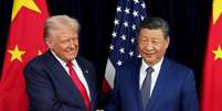 Donald Trump em encontro com Xi Jinping  Foto: Andrew Harnik/Getty Images / BBC News Brasil