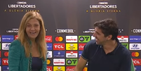 Leila invade coletiva com Abel: 'Esse homem sabe o que faz'  Foto: Reprodução/ESPN