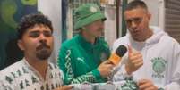 Os torcedores do Palmeiras, João Neto, Alef Jardim e Luic Brito esperam vitória em Lima  Foto: Raul Godoy/Terra