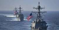 Navios da Marinha americana estão posicionados no Mar do Caribe  Foto: ANSA / Ansa - Brasil